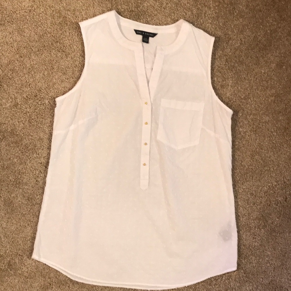 Zac & Rachel Sleeveless White Top